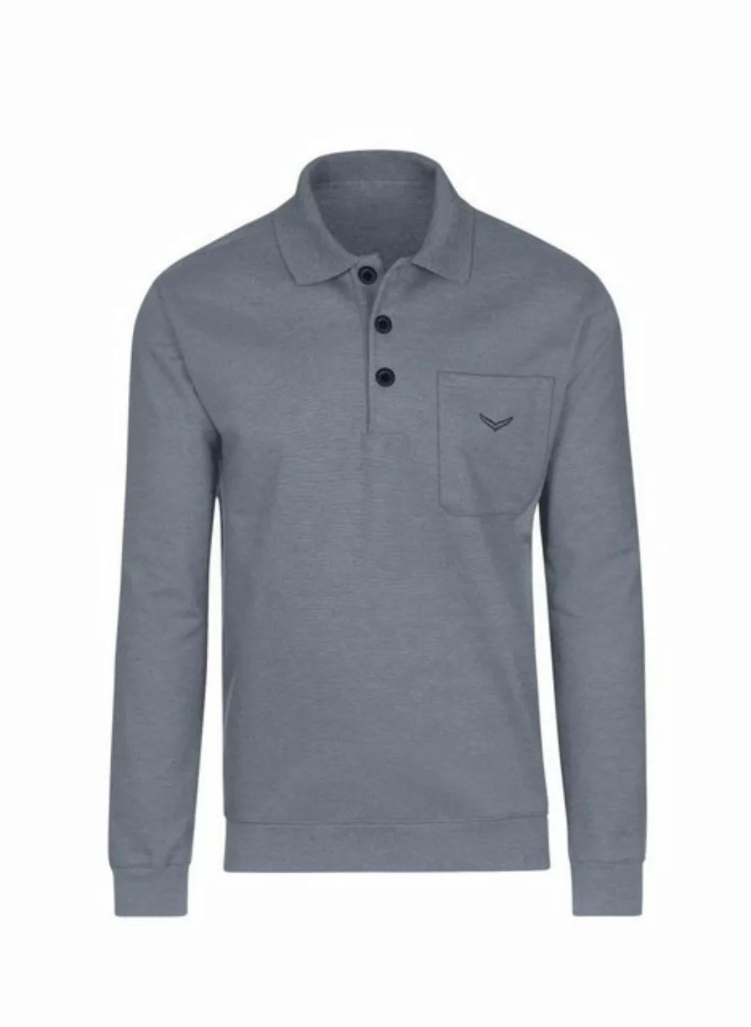 Trigema Sweatshirt TRIGEMA Langarm Polo aus Sweat-Qualität günstig online kaufen