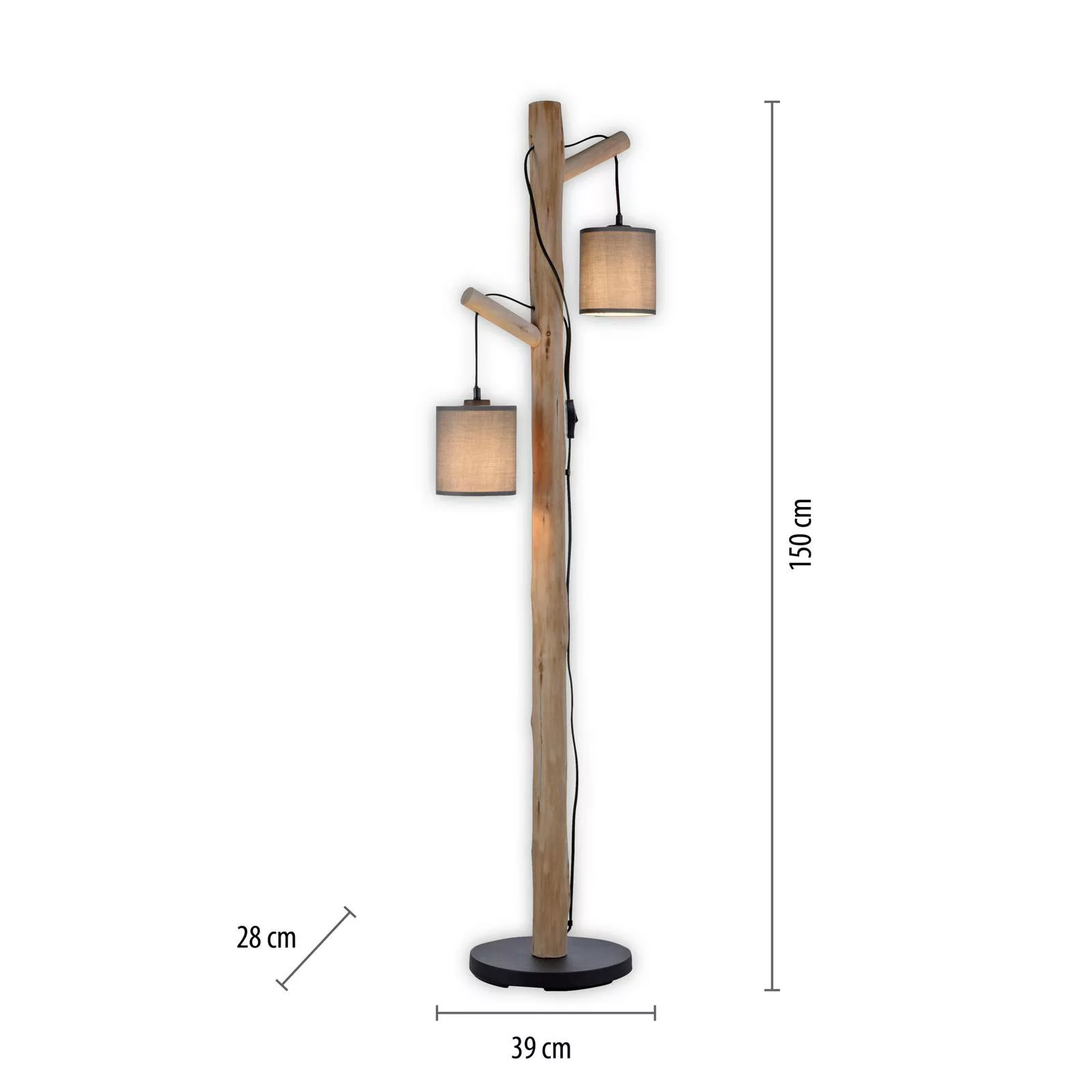 JUST LIGHT Stehlampe »GREEN TRIB«, 2 flammig-flammig günstig online kaufen