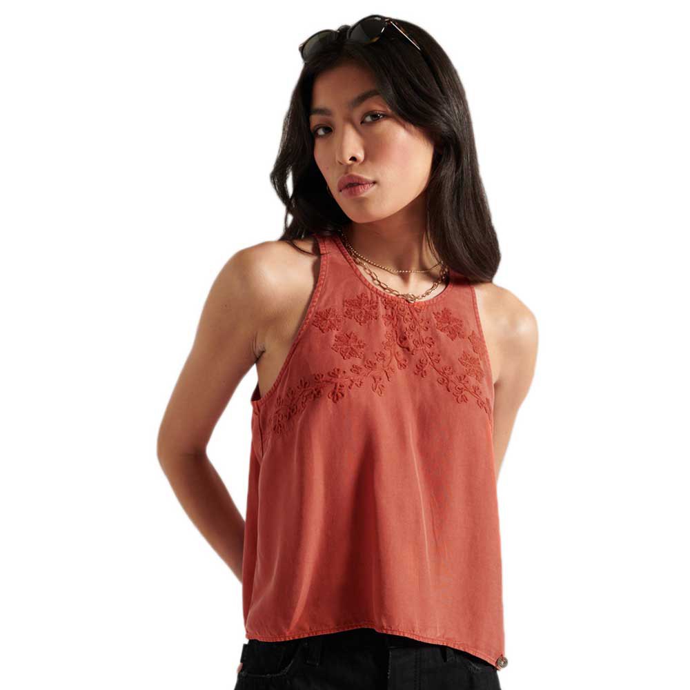 Superdry Embroidered Cami XS Rooibos Tea günstig online kaufen