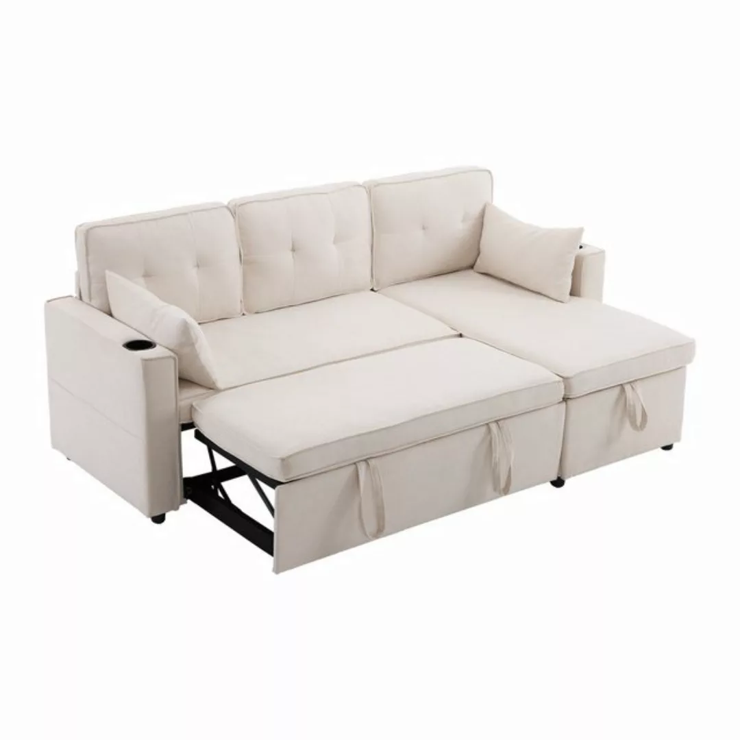 HAUSS SPOLE Sofa Schlafsofa Polstersofa mit Stauraum, Getränkehalter, Seite günstig online kaufen