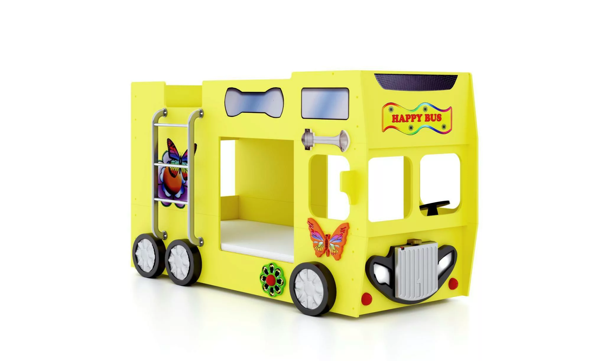 Autobett Bus ¦ gelb ¦ Maße (cm): B: 116 H: 150 Kindermöbel > Kinderbetten - günstig online kaufen