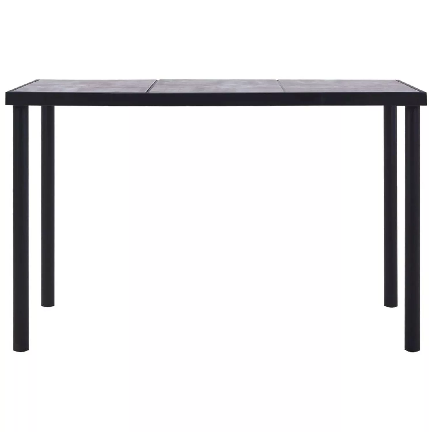 vidaXL Esstisch Schwarz und Betongrau 160 x 80 x 75 cm MDF günstig online kaufen