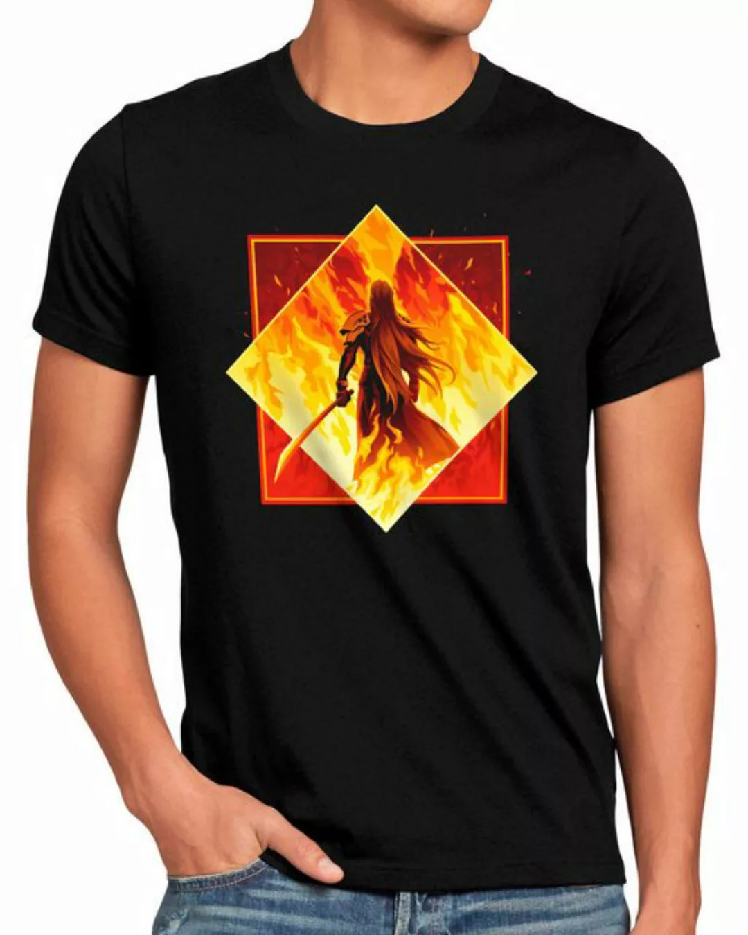 style3 Print-Shirt Herren T-Shirt Angel of Death final fantasy 7 VII chocob günstig online kaufen