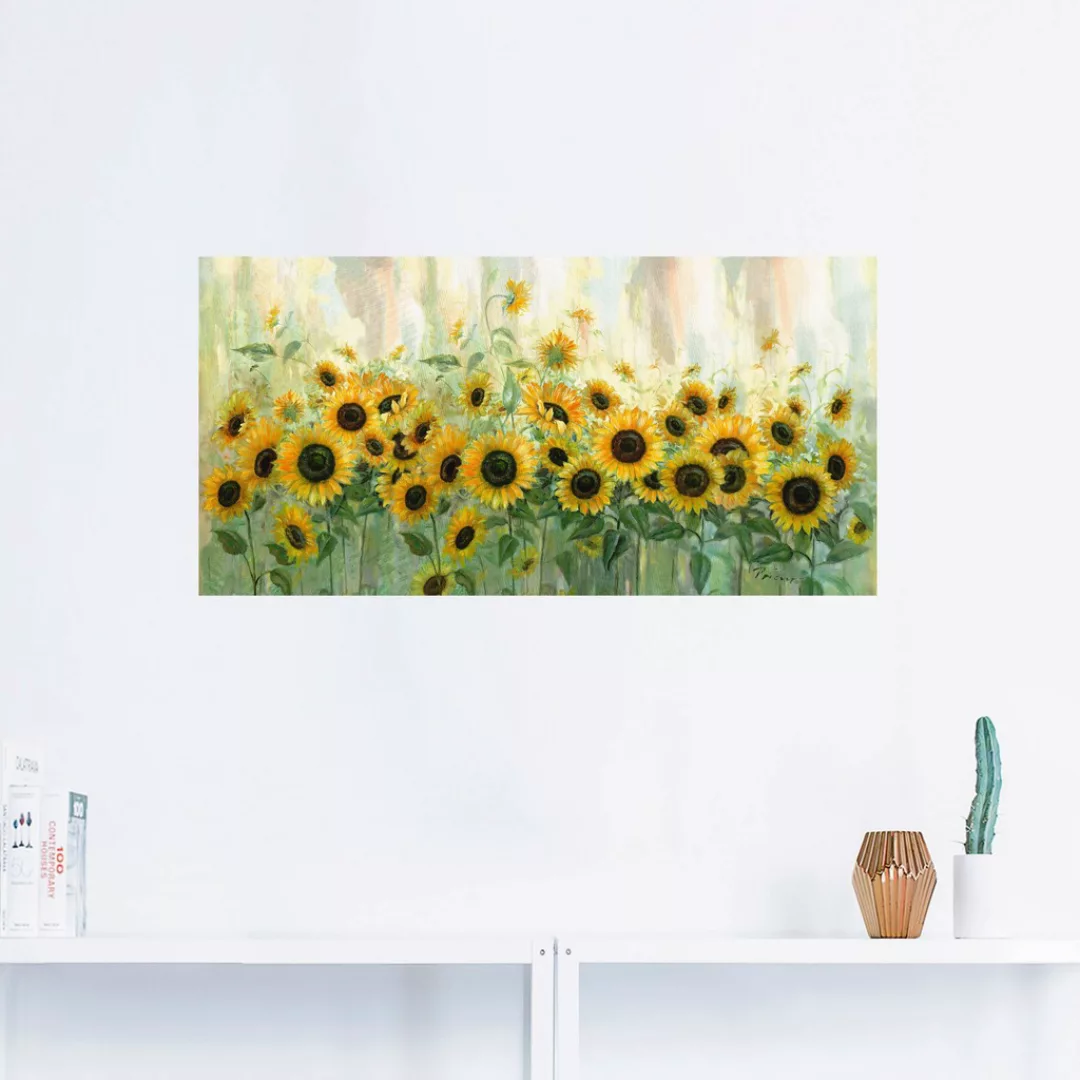 Artland Wandbild "Sonnenblumenwiese", Blumen, (1 St.), als Leinwandbild, Wa günstig online kaufen
