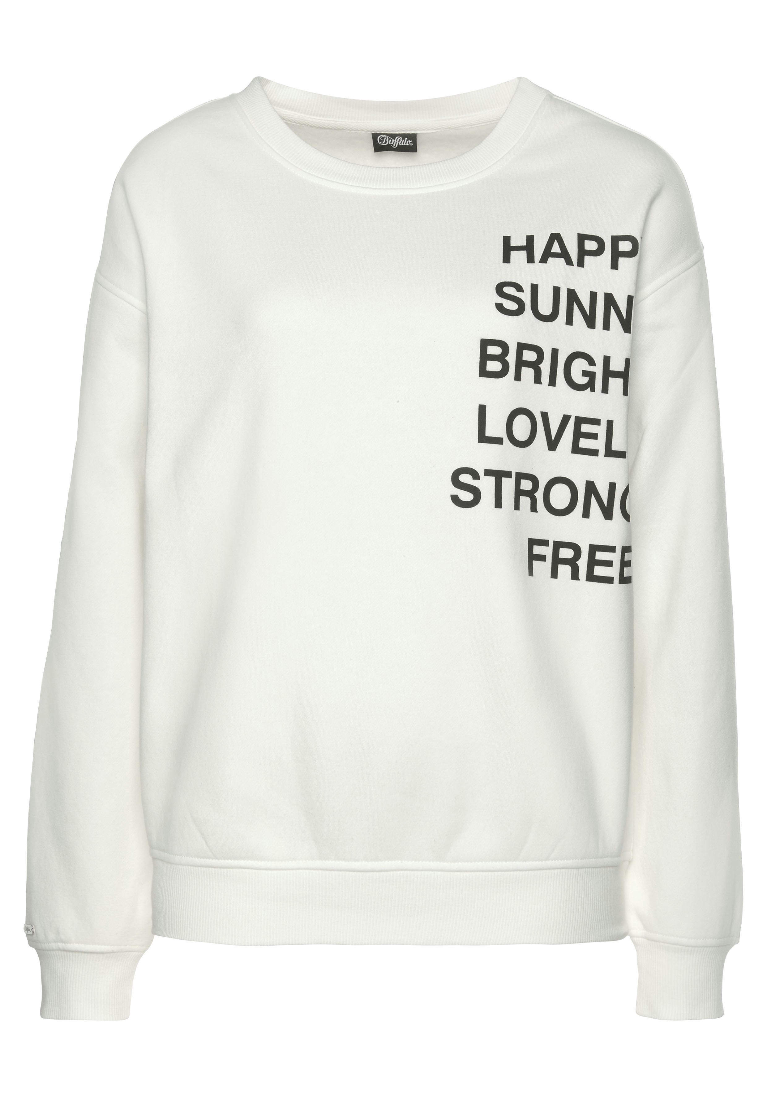Buffalo Sweatshirt, mit Statement Druck, Loungeanzug günstig online kaufen