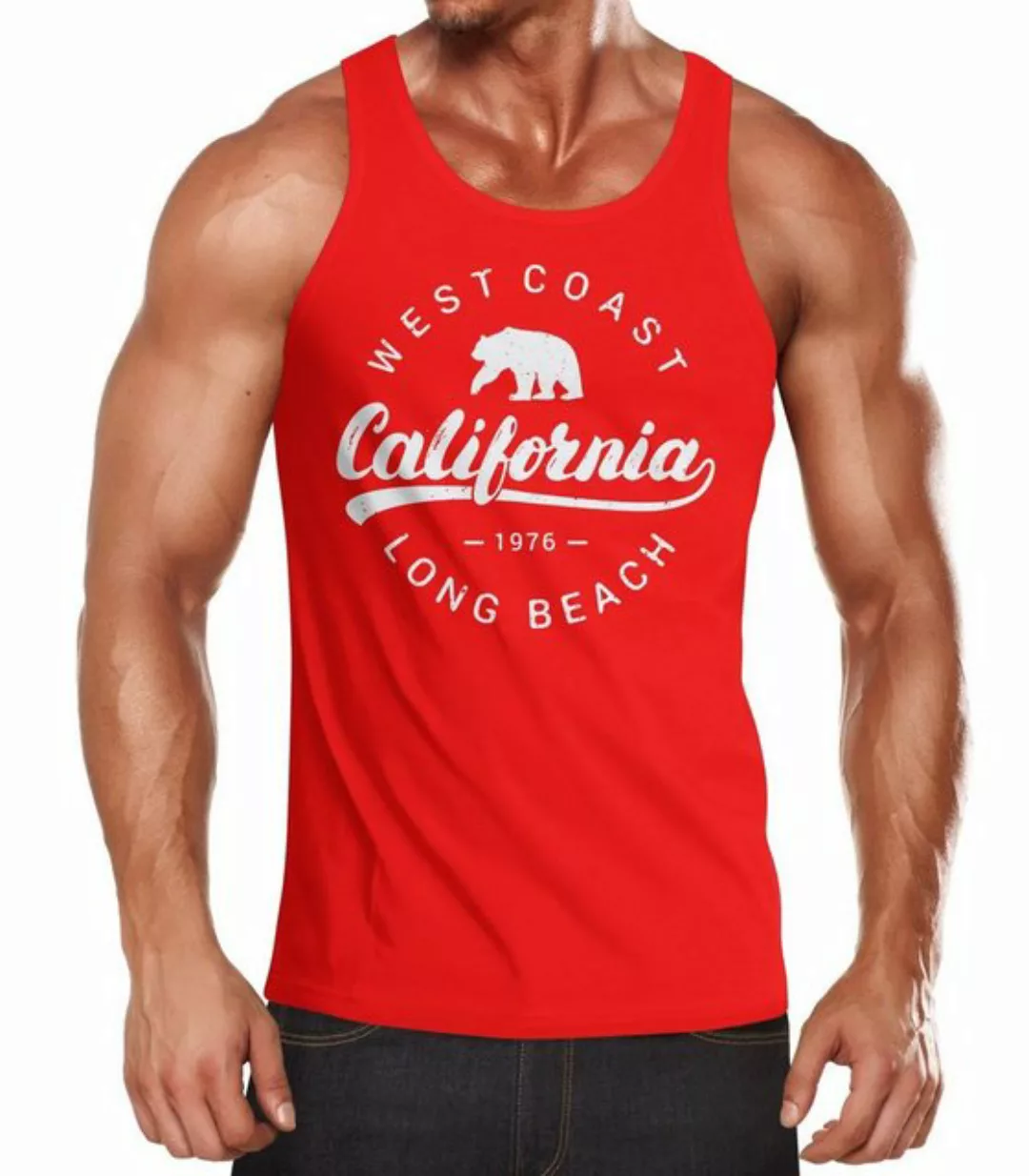 Neverless Tanktop Herren Tank-Top California Republic Muskelshirt Muscle Sh günstig online kaufen