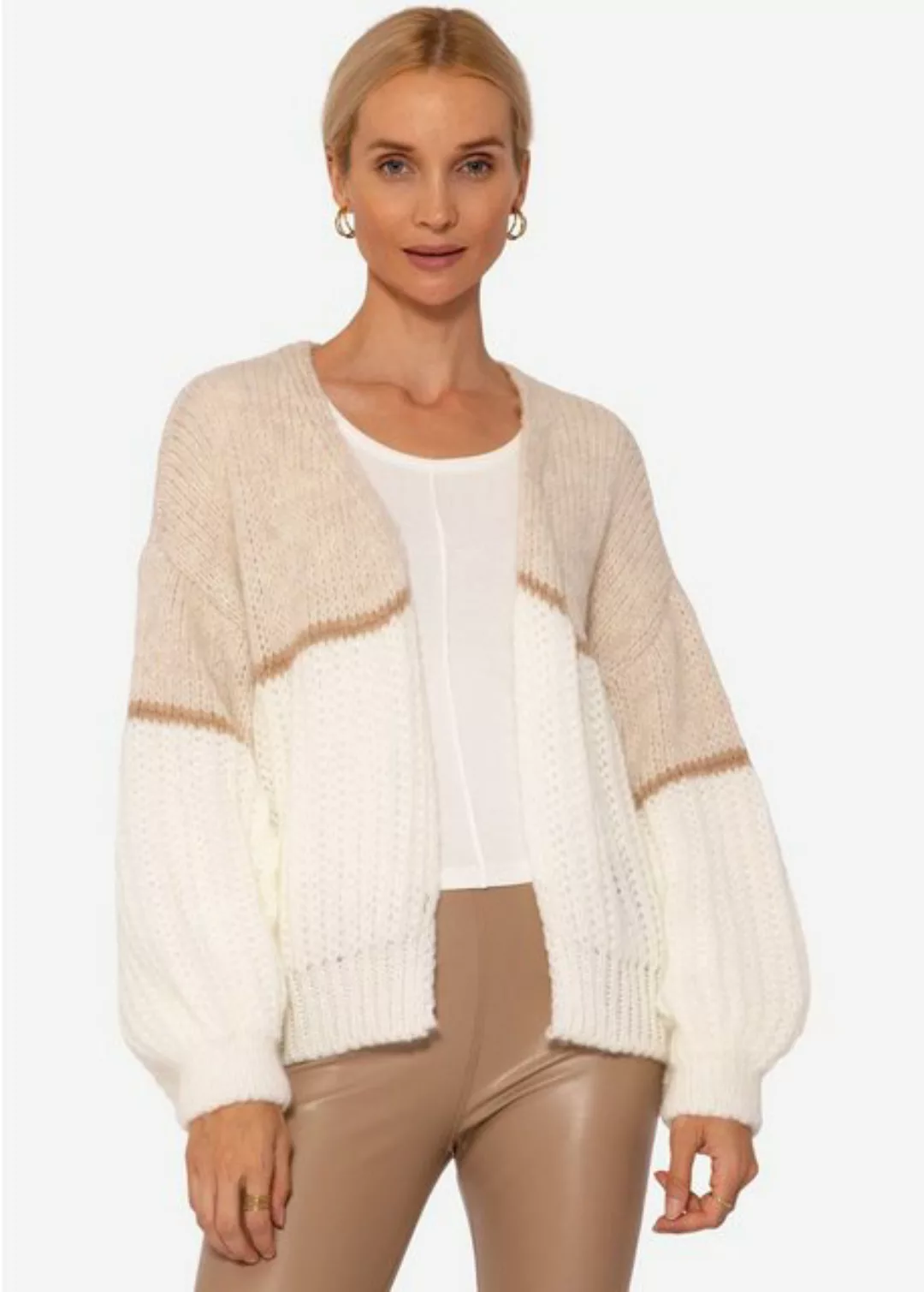 SASSYCLASSY Cardigan Oversize Strickjacke Damen aus weichem Grobstrick Läss günstig online kaufen