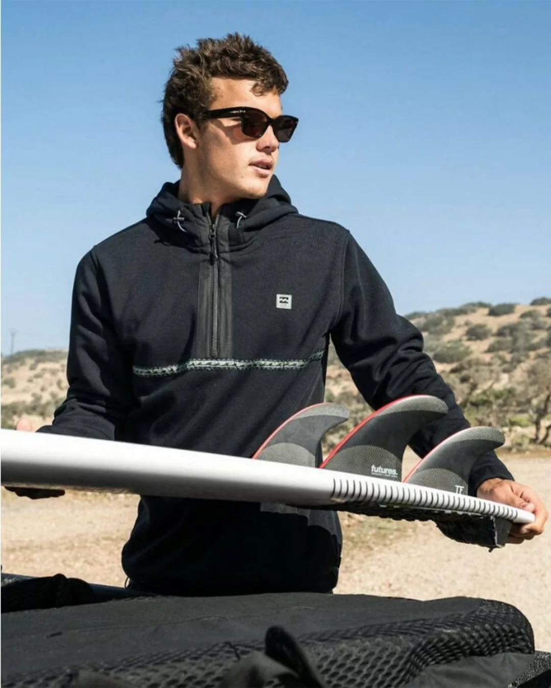 Billabong Kapuzenpullover Pathfinder - Fleece mit Halbreißverschluss für Mä günstig online kaufen