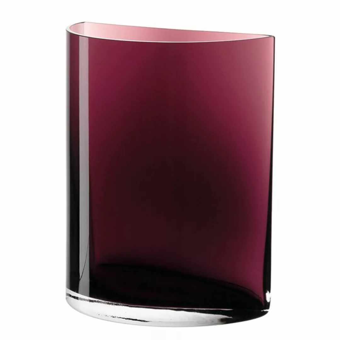 home24 Leonardo Vase Centro III Halbmond Bordeaux Kristallglas 20x23x10 cm günstig online kaufen