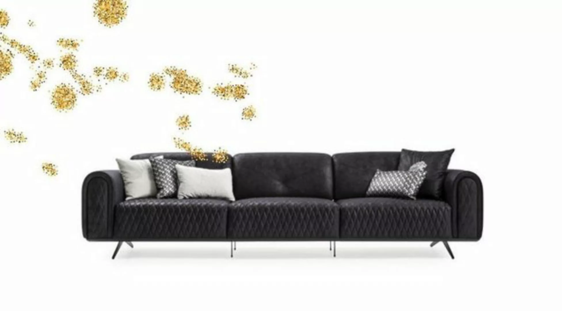 JVmoebel 4-Sitzer Luxus Sofa 4 Sitzer Leder Wohnzimmer Modernes Design Sofa günstig online kaufen