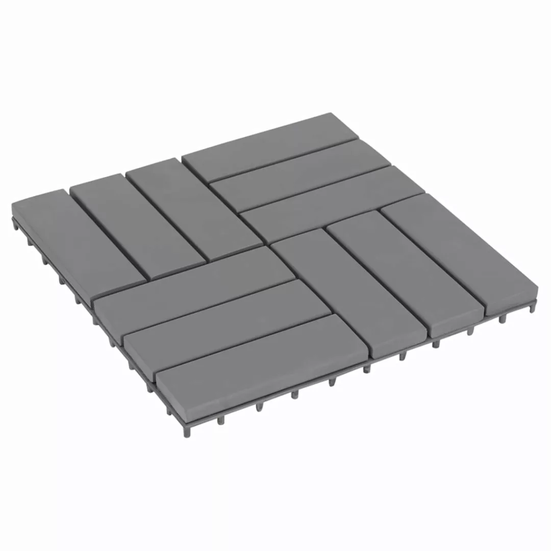 Terrassenfliesen 10 Stk. Grau 30×30 Cm Massivholz Akazie günstig online kaufen