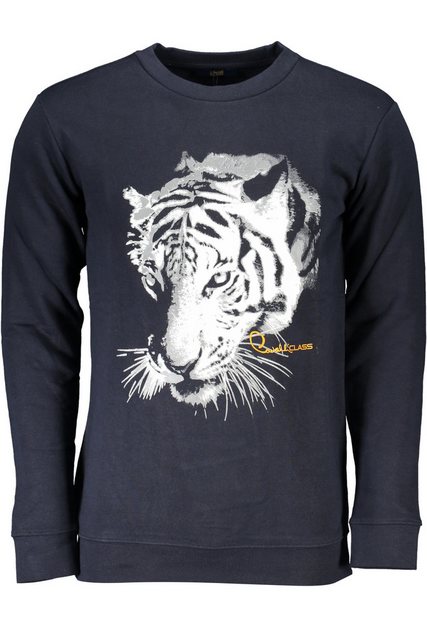 Cavalli Class Sweatshirt Blauer Herrenpullover: Regular Fit, Langarm günstig online kaufen