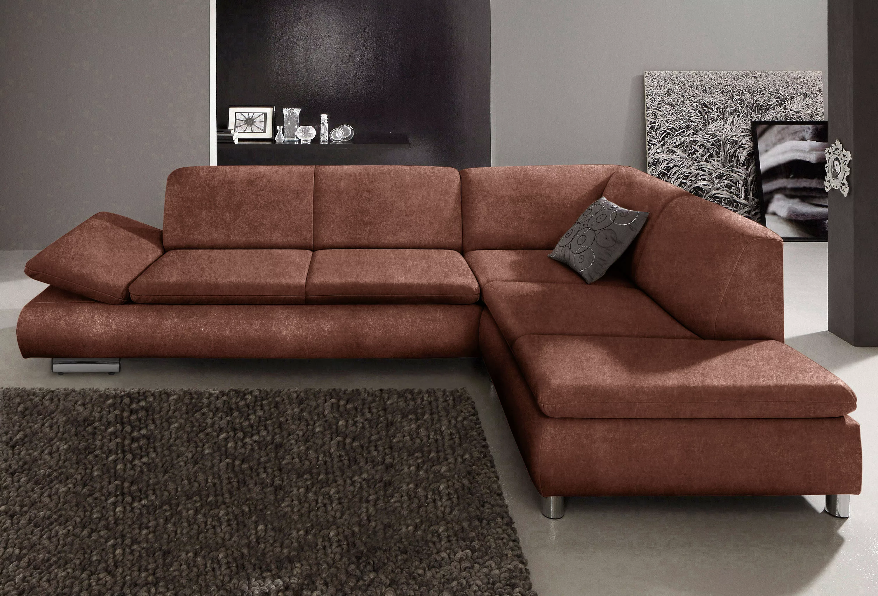 Max Winzer Ecksofa "Toulouse", mit klappbaren Armlehnen, Breite 237 cm günstig online kaufen