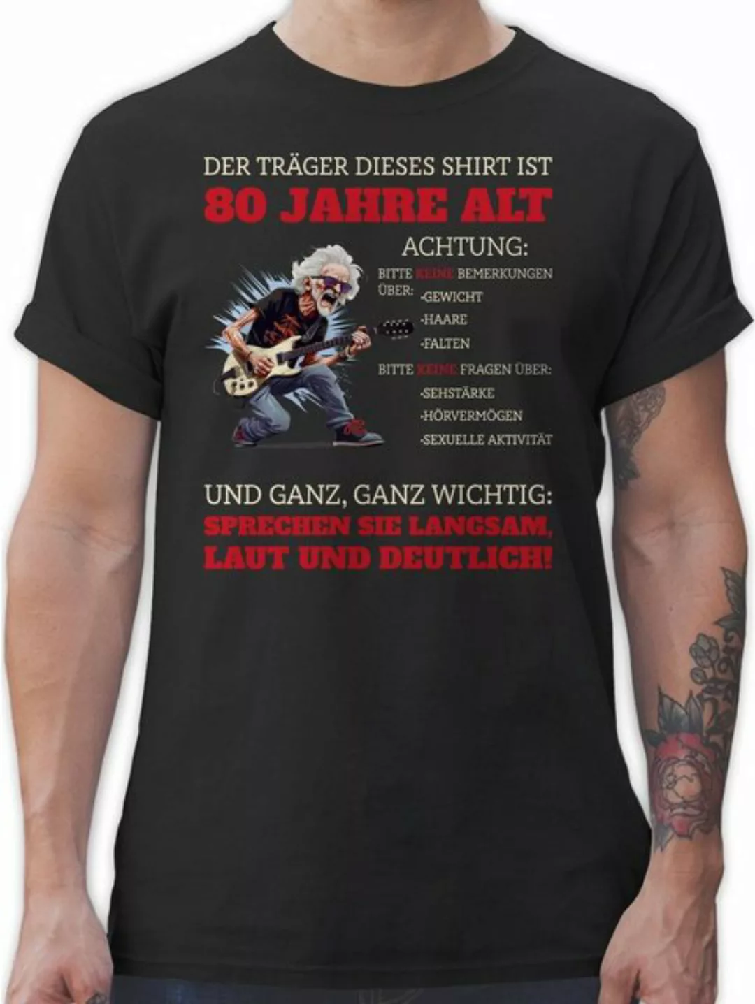 Shirtracer T-Shirt Alter Sack 80 - Der Träger dieses Shirt ist 80 Jahre 80. günstig online kaufen