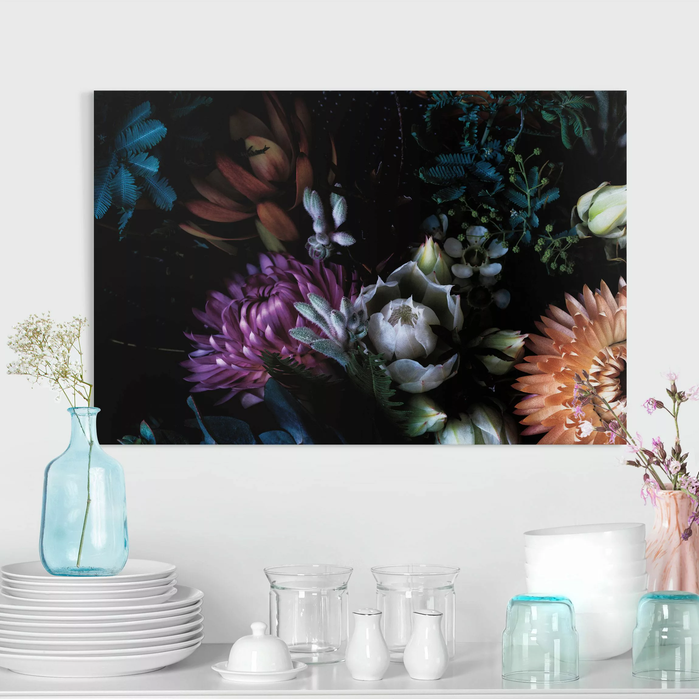 Leinwandbild Prachtvoller Blumenstrauß günstig online kaufen