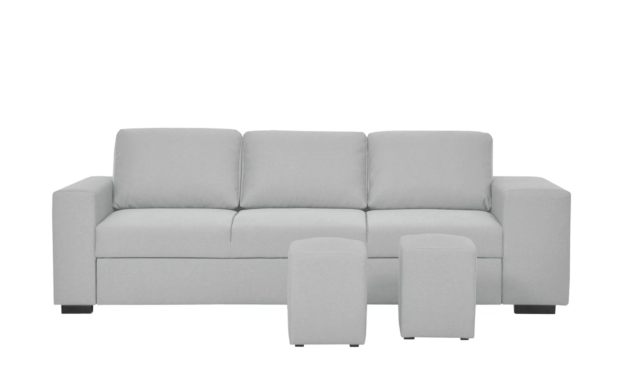 Schlafsofa - grau - 264 cm - 89 cm - 89 cm - Polstermöbel > Sofas > 3-Sitze günstig online kaufen