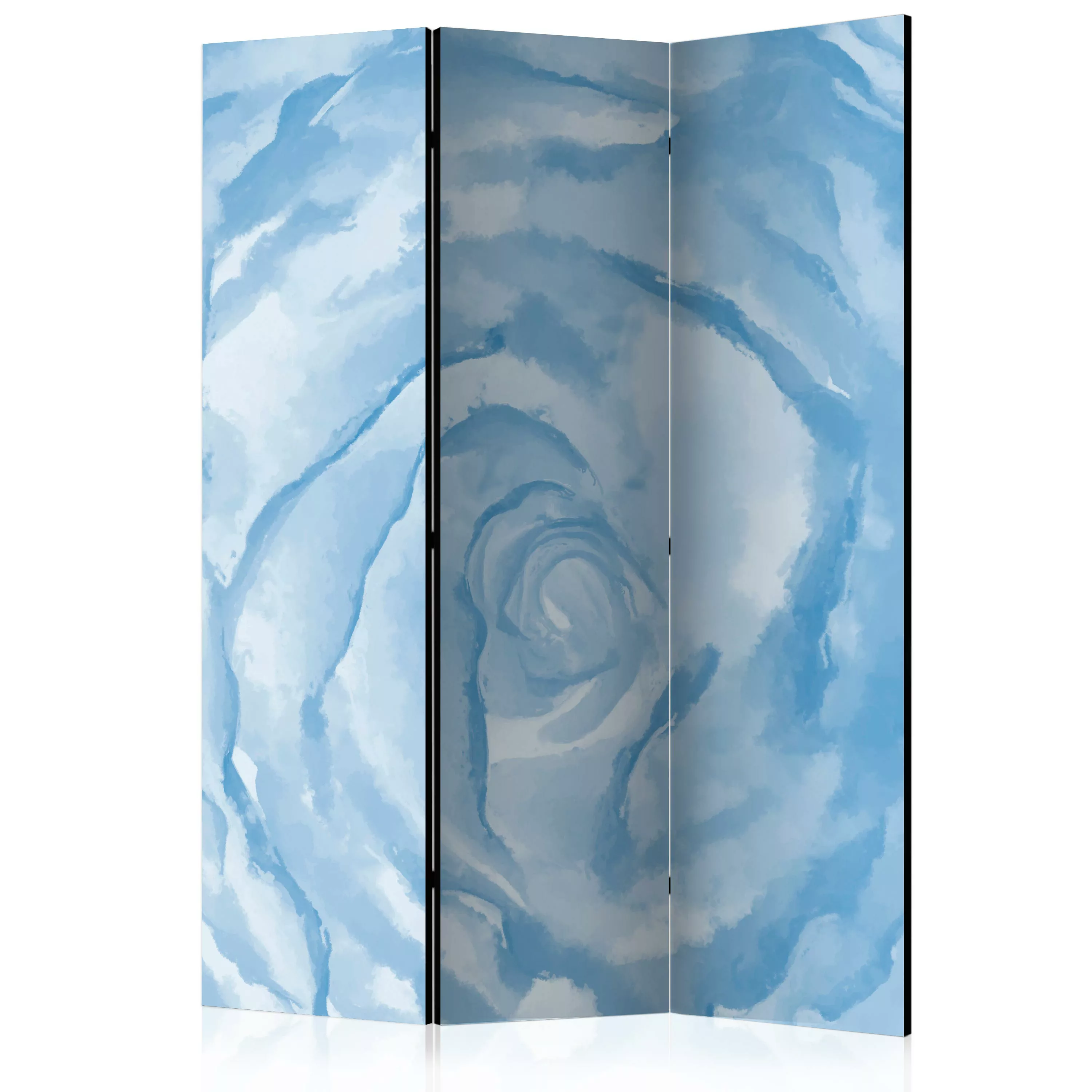 3-teiliges Paravent - Rose (blue) [room Dividers] günstig online kaufen