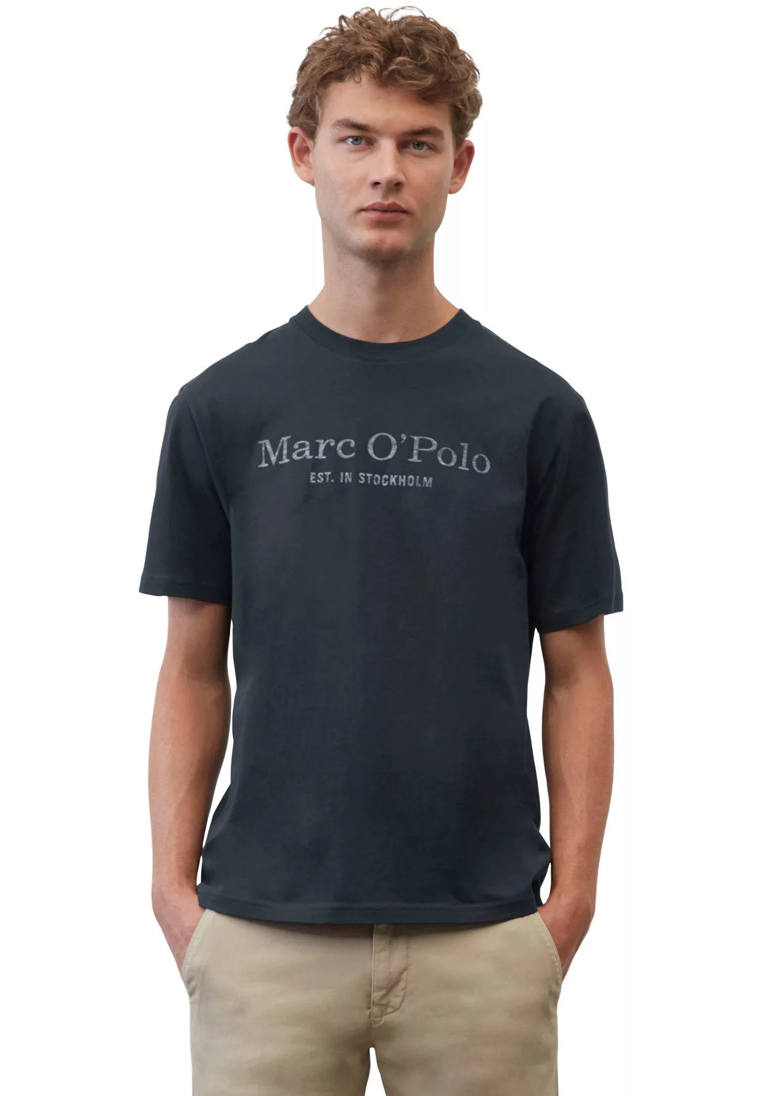 Marc O'Polo T-Shirt Logo-T-Shirt aus Bio-Baumwolle günstig online kaufen