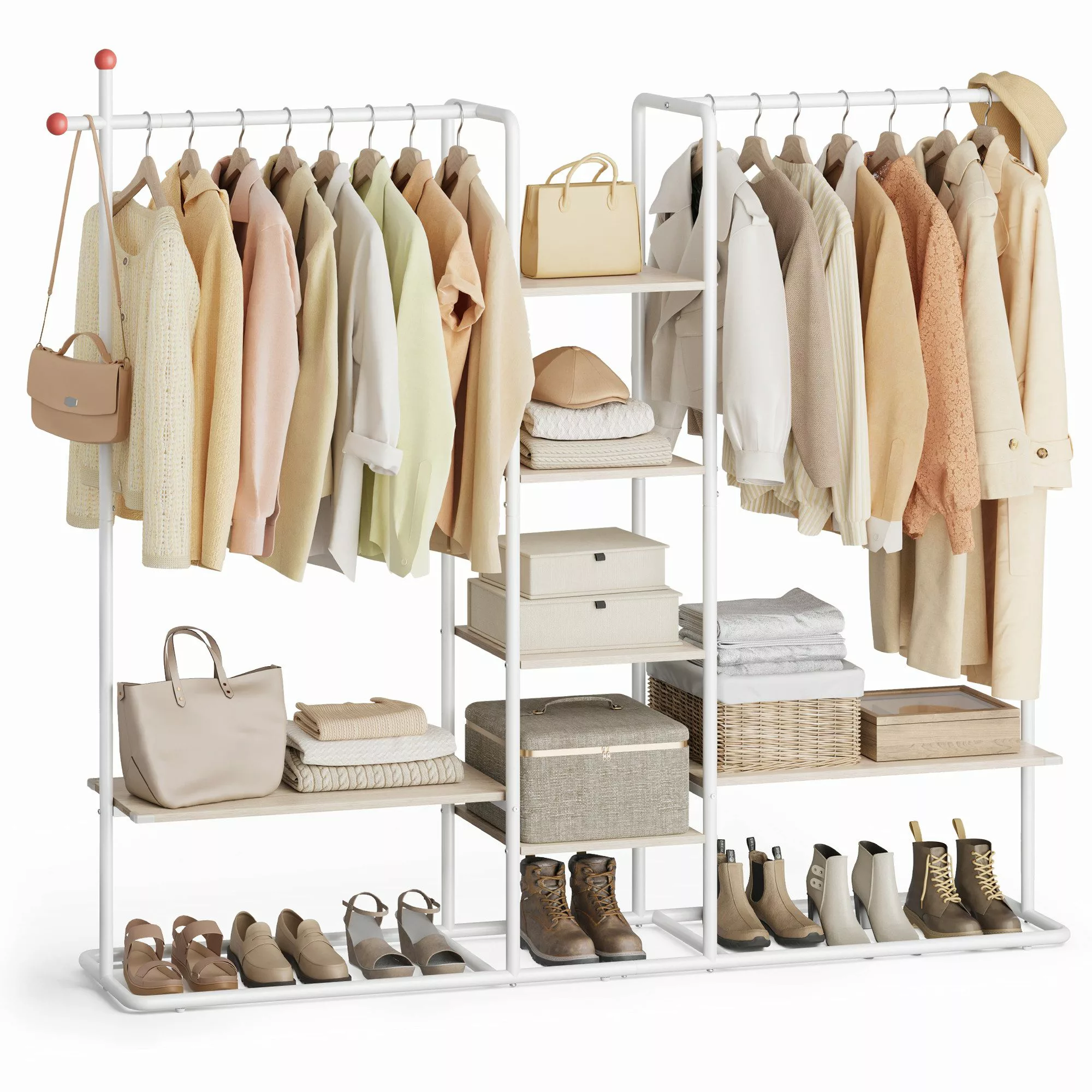SONGMICS HOME Kleiderständer, Garderobenständer, offener Kleiderschrank, günstig online kaufen