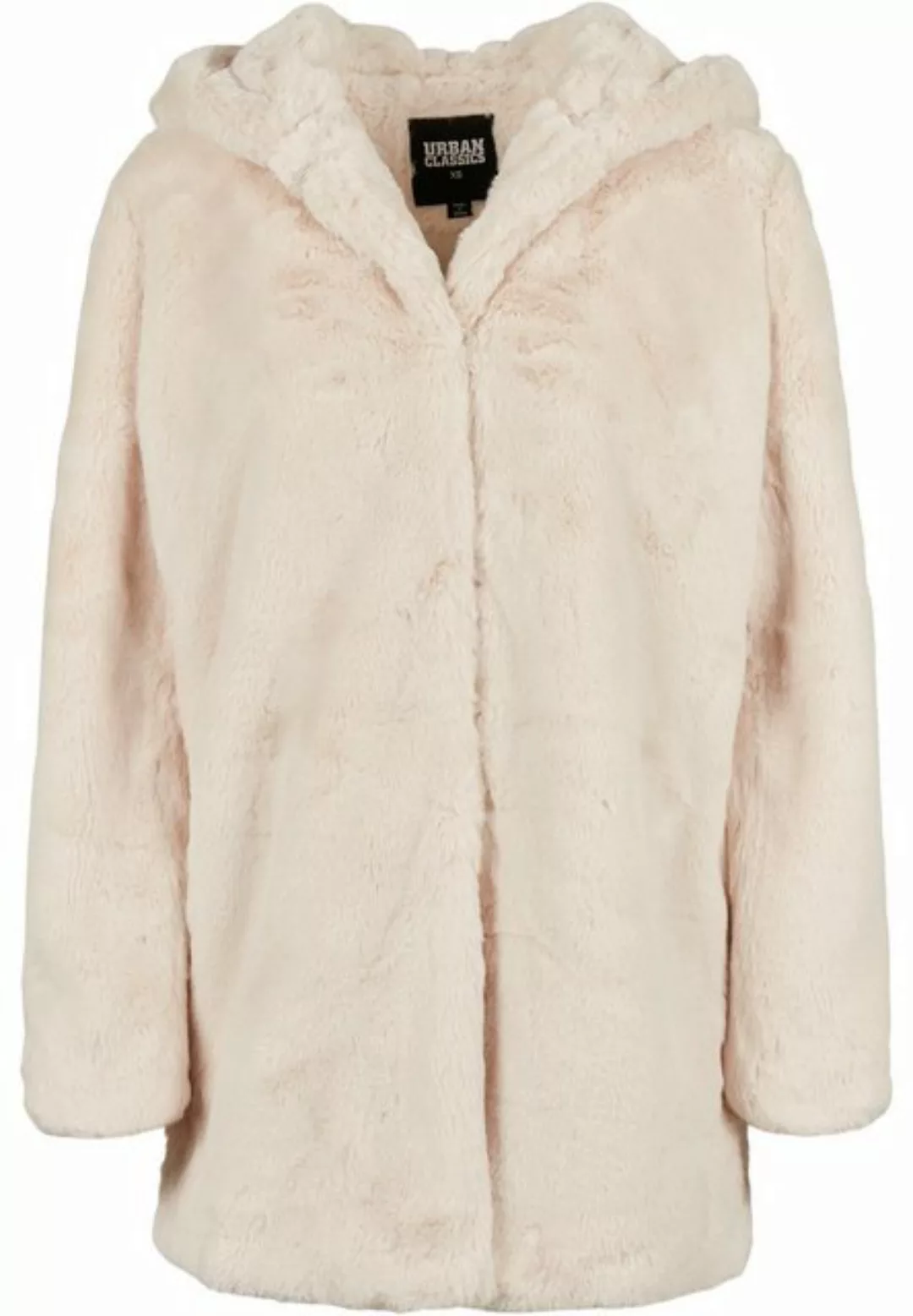 URBAN CLASSICS Fellimitatmantel TB2375 - Ladies Hooded Teddy Coat offwhite günstig online kaufen