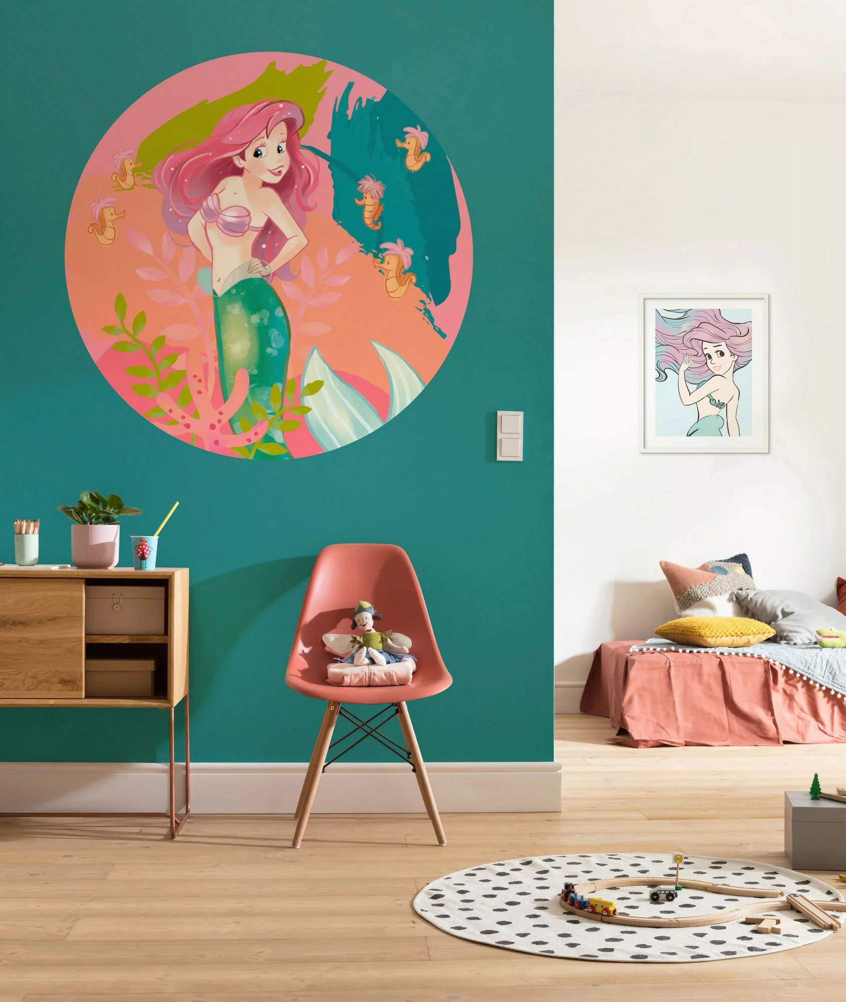 Disney Selbstklebende Runde Tapete Arielle Die Meerjungfrau Multicolor Ø 12 günstig online kaufen