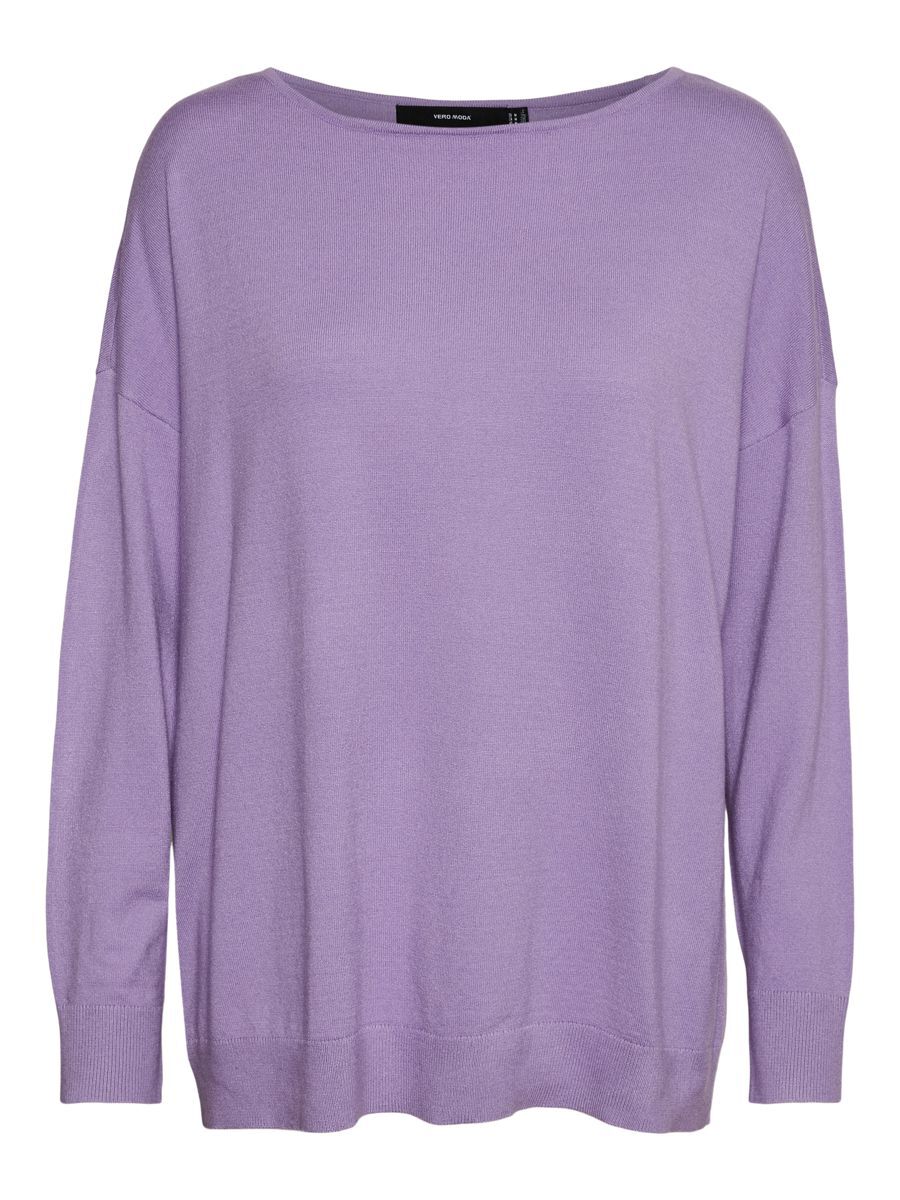 VERO MODA Boxy U-boot-ausschnitt Bluse Damen Violett günstig online kaufen