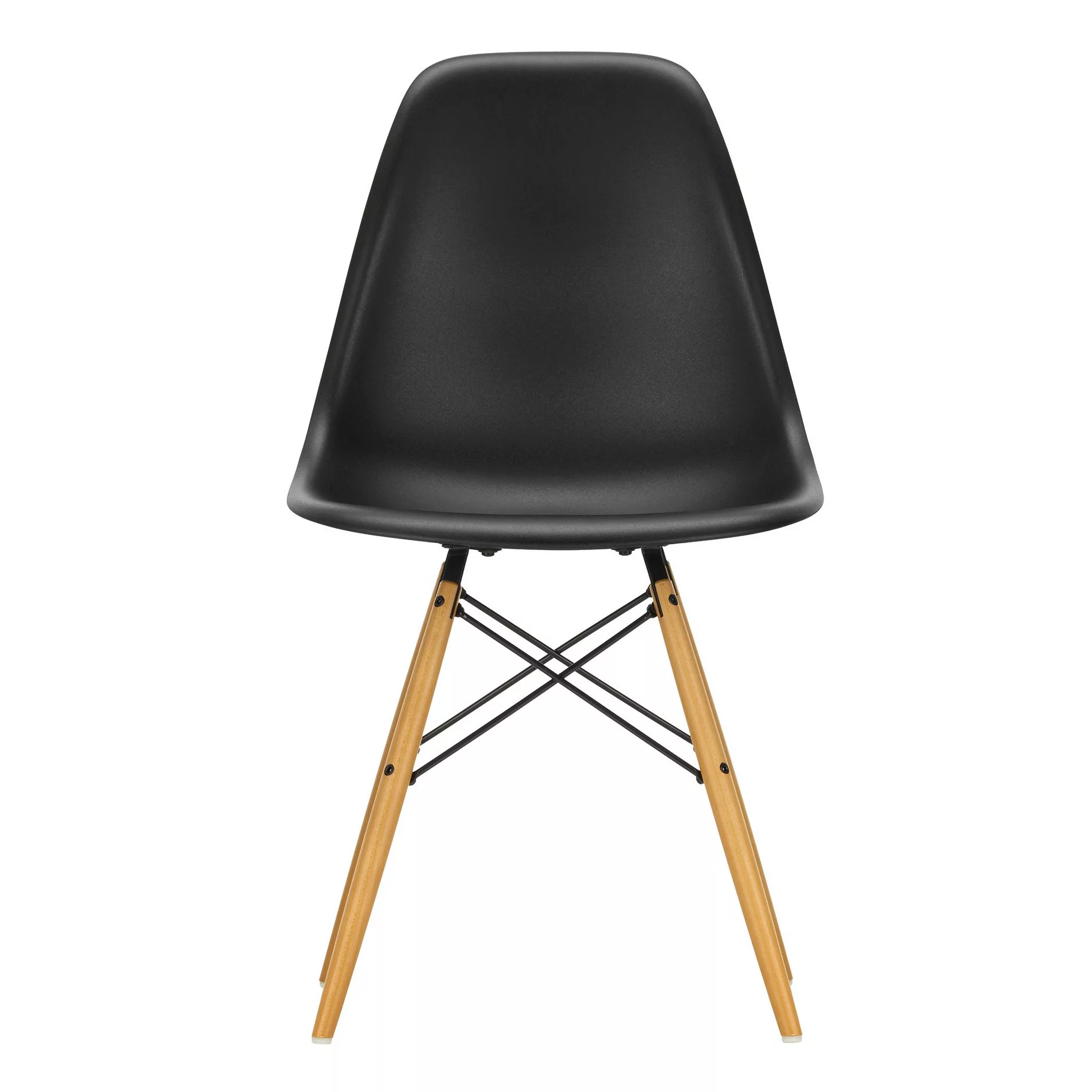 Vitra - Eames Plastic Side Chair DSW Ahorn gelblich - tiefschwarz/Sitzschal günstig online kaufen