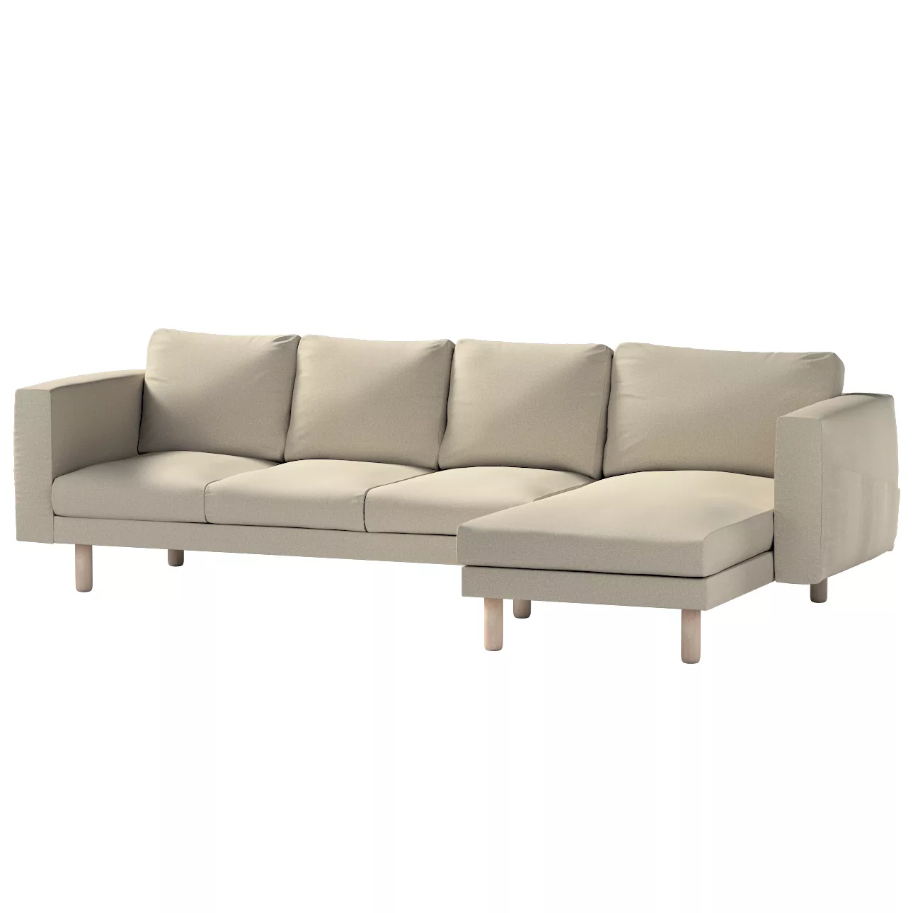 Bezug für Norsborg 4-Sitzer Sofa mit Recamiere, grau-beige, Norsborg Bezug günstig online kaufen