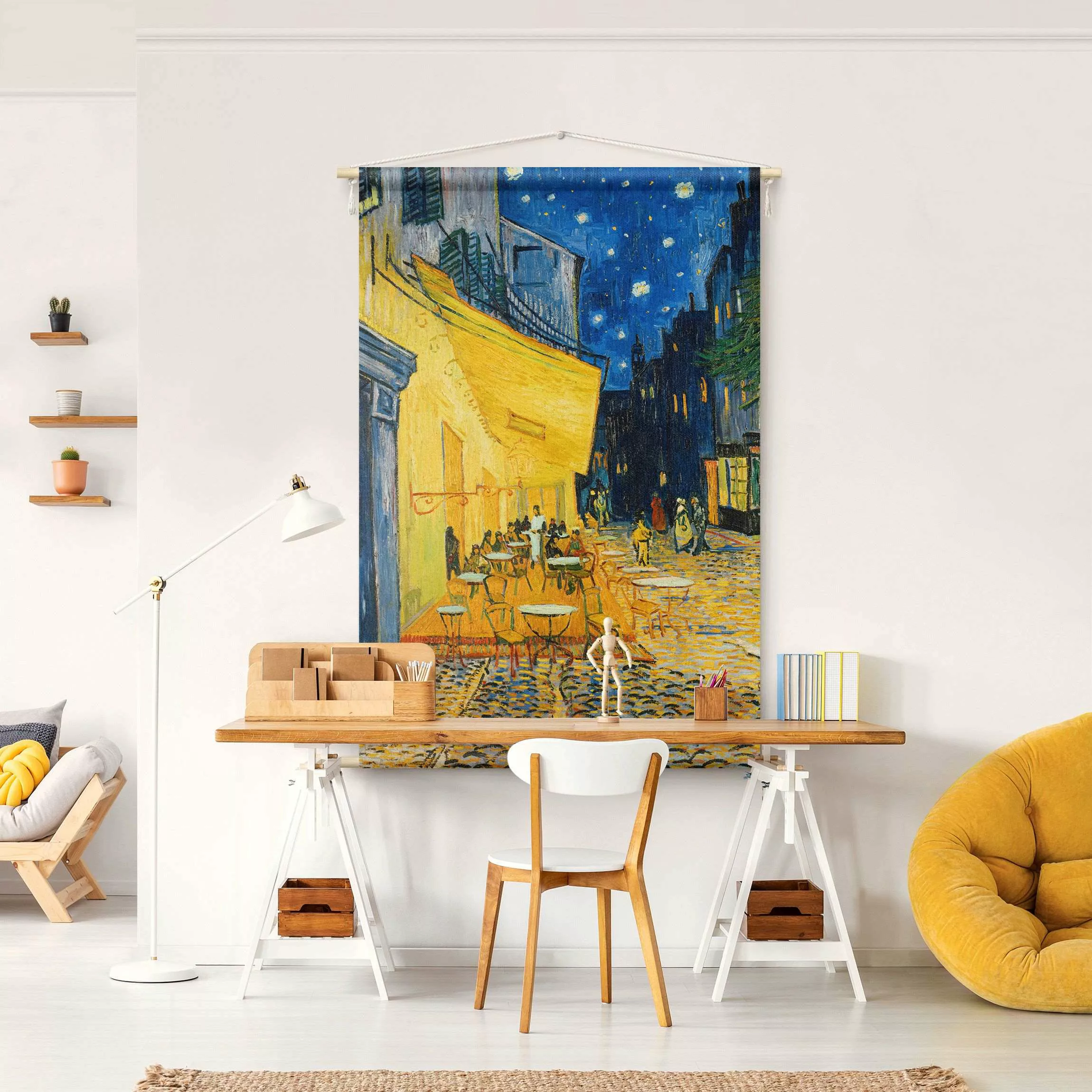 Wandteppich Vincent van Gogh - Café-Terrasse in Arles günstig online kaufen