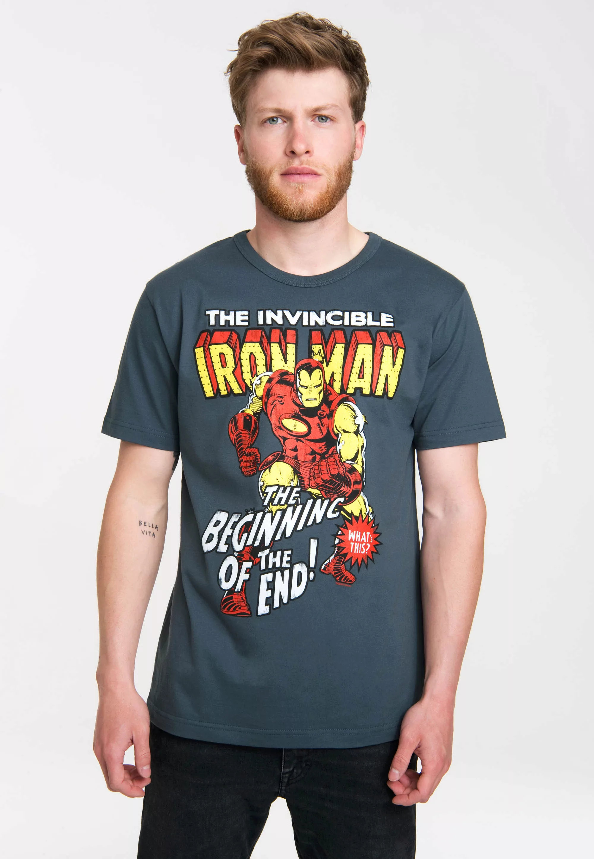 LOGOSHIRT T-Shirt "Iron Man Logo - Marvel", mit Retro-Print günstig online kaufen