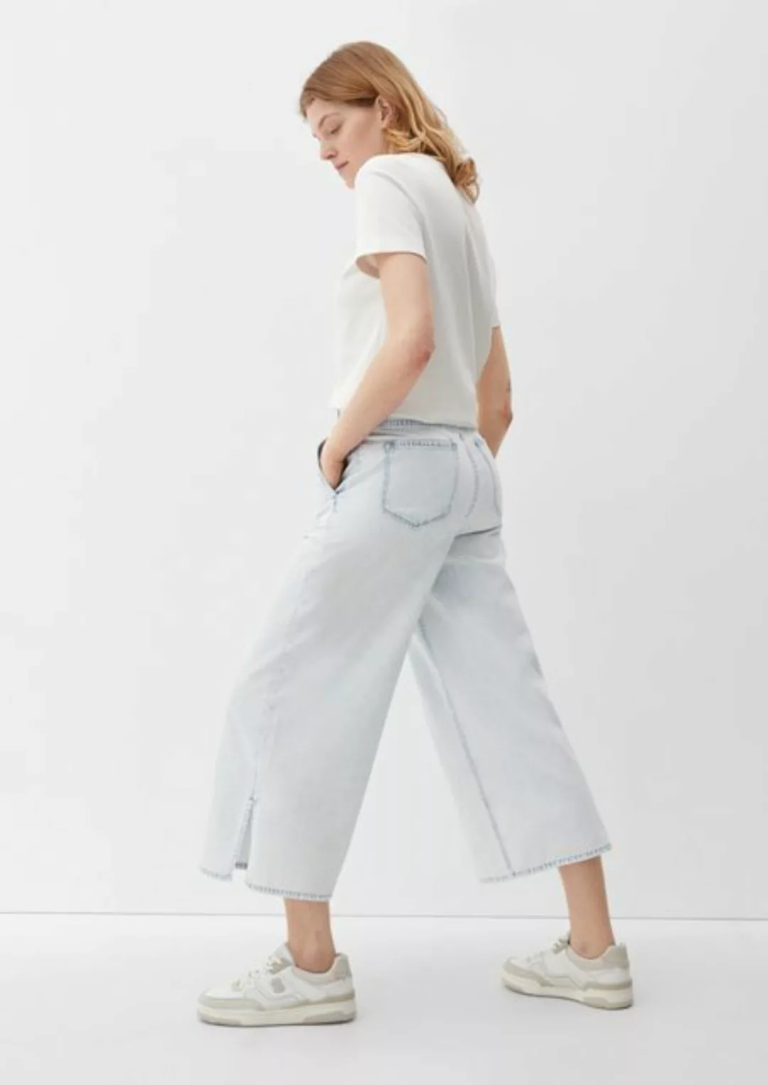 s.Oliver 7/8-Jeans Regular: Culotte Jeans mit Waschung Waschung günstig online kaufen