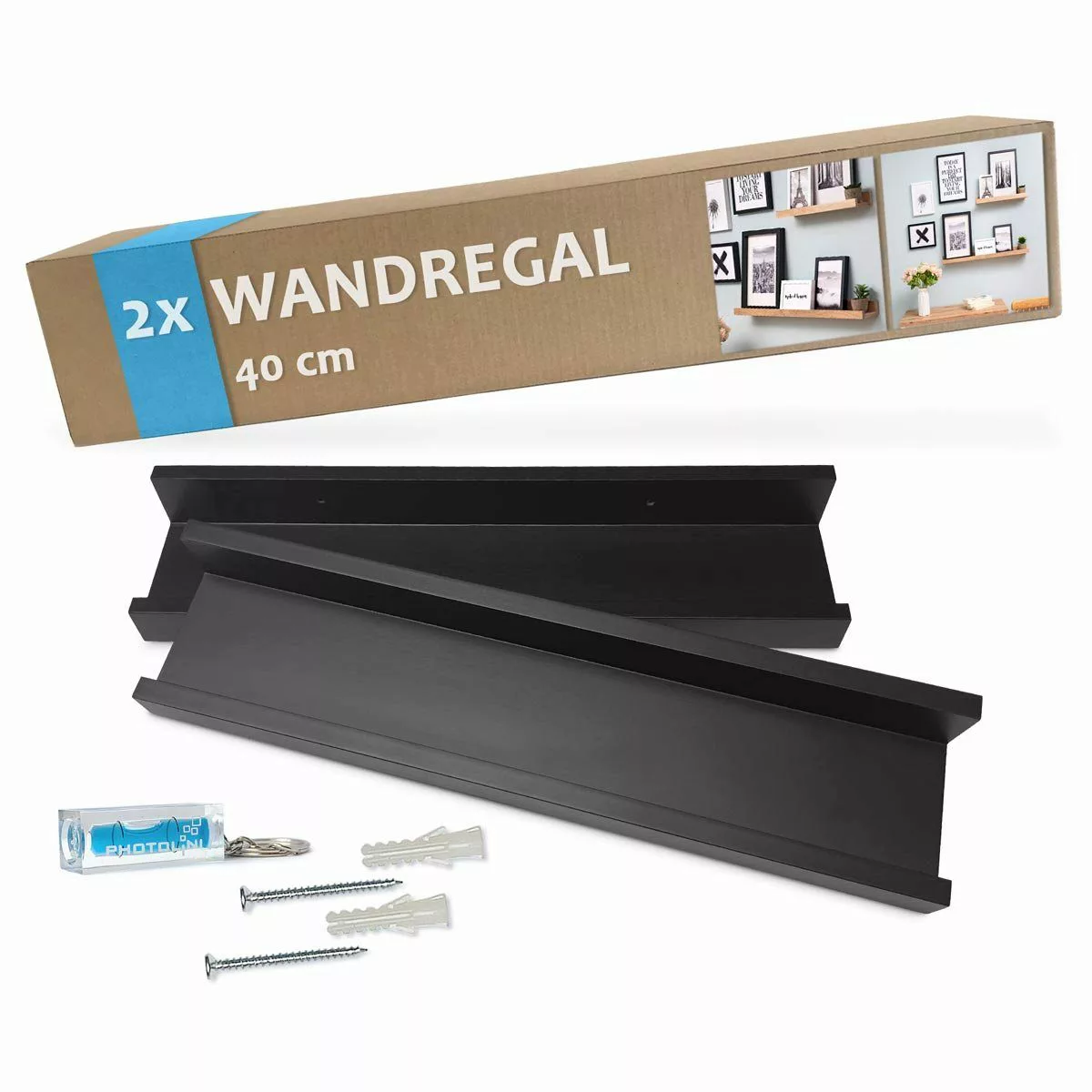 PHOTOLINI Wandregal Bilderleiste, Schweberegal 2er Set günstig online kaufen
