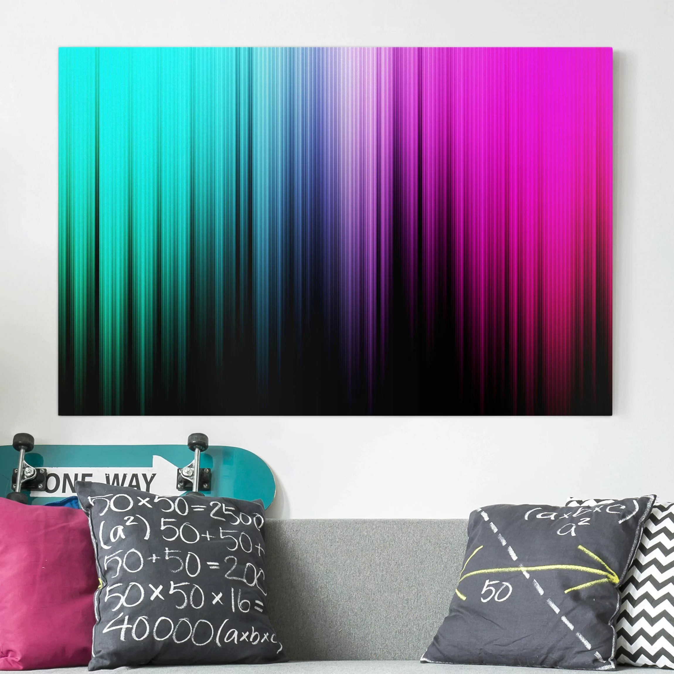 Leinwandbild Muster - Querformat Rainbow Display günstig online kaufen