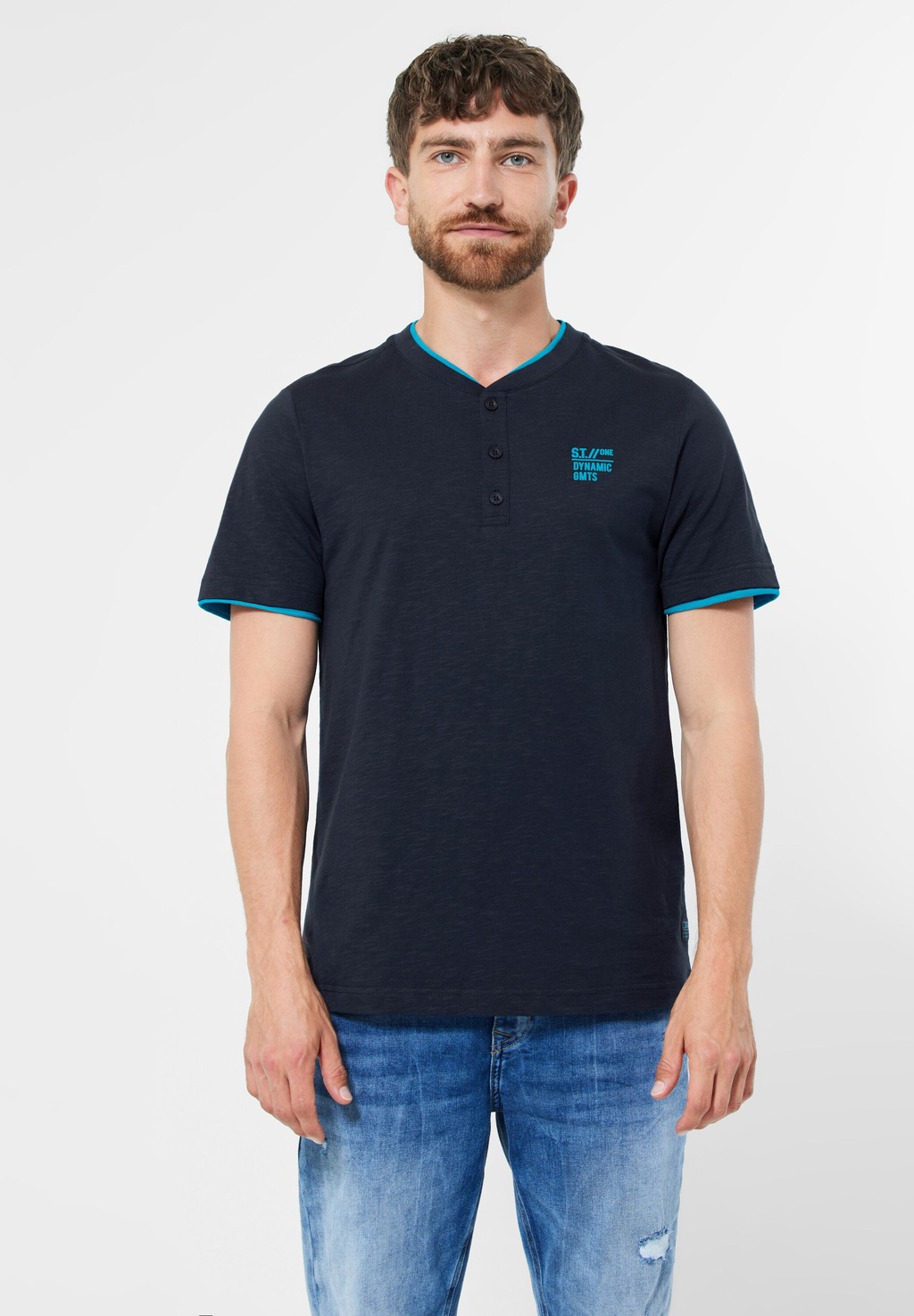 STREET ONE MEN T-Shirt 2in1 Optik günstig online kaufen