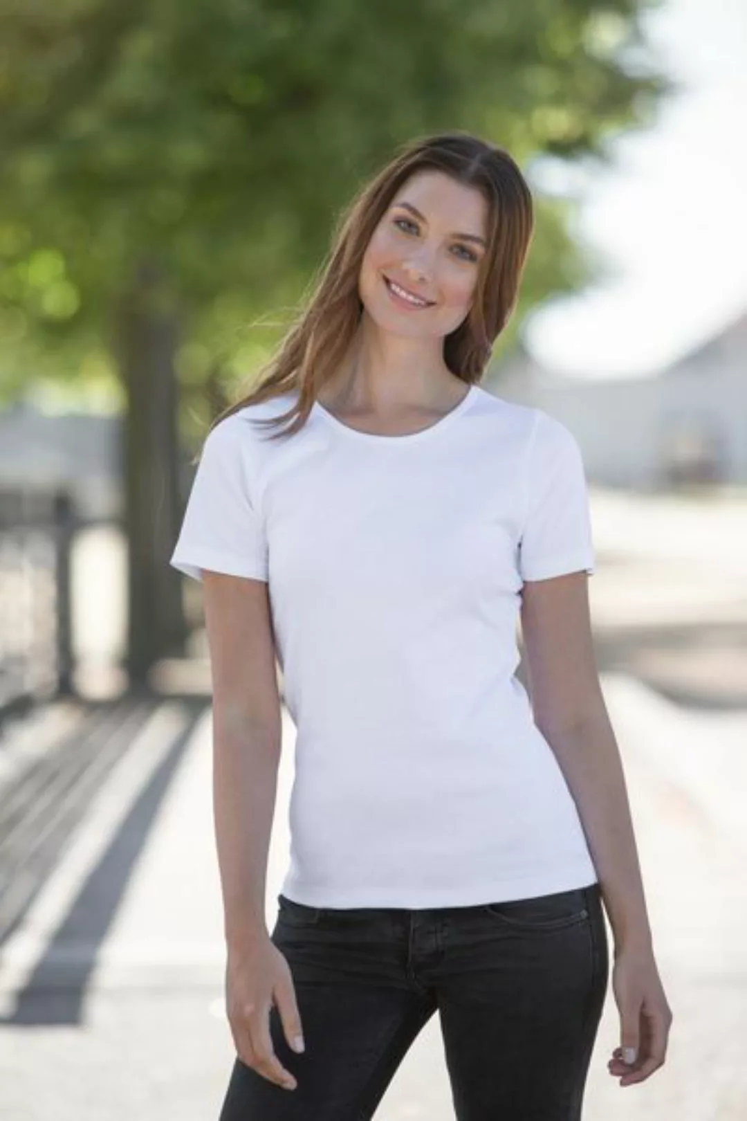 Damen T-shirt Von Neutral Bio Baumwolle Round Neck Interlock günstig online kaufen
