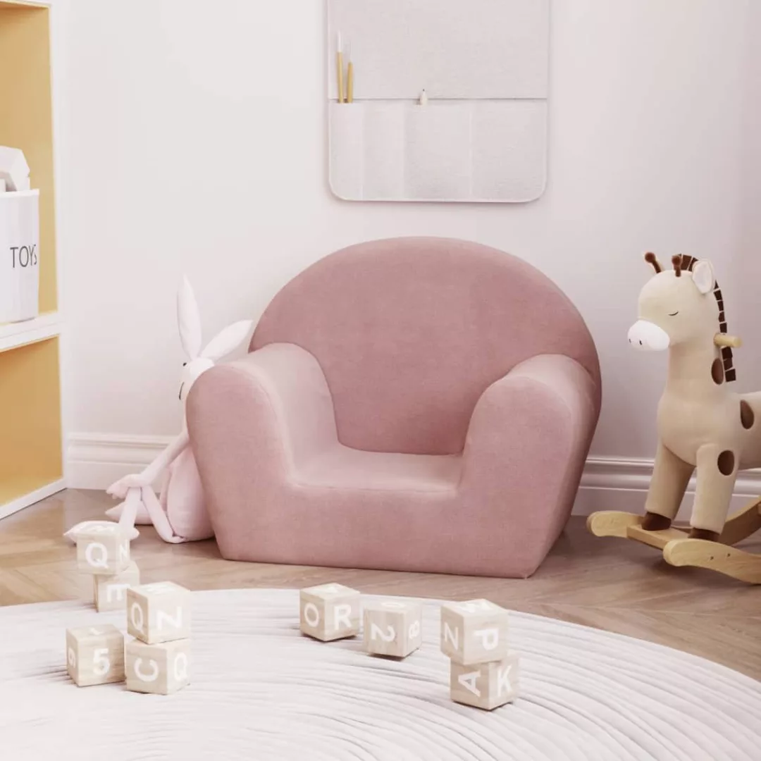 Vidaxl Kindersofa Rosa Weich Plüsch günstig online kaufen