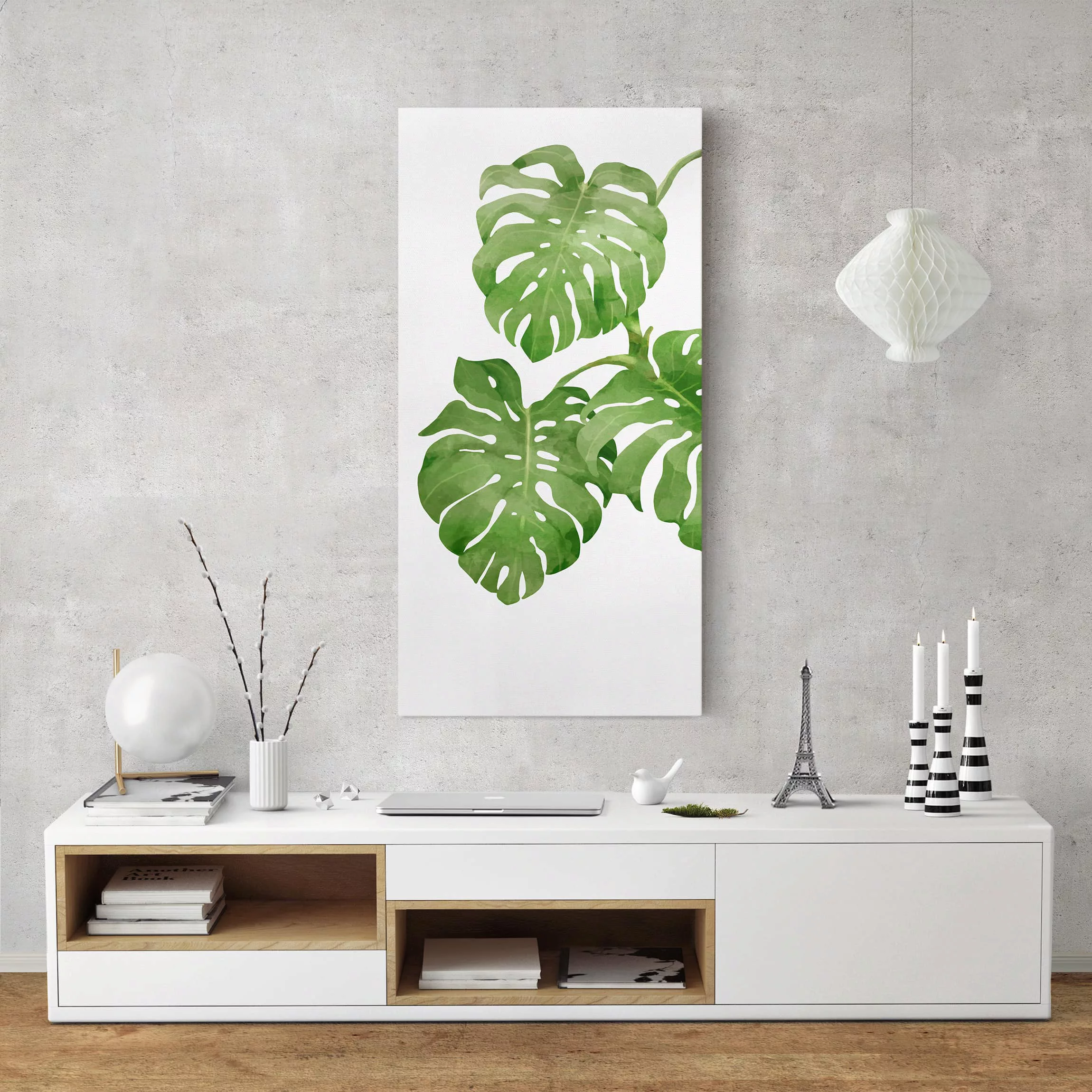 Leinwandbild - Hochformat Monstera Aquarell günstig online kaufen