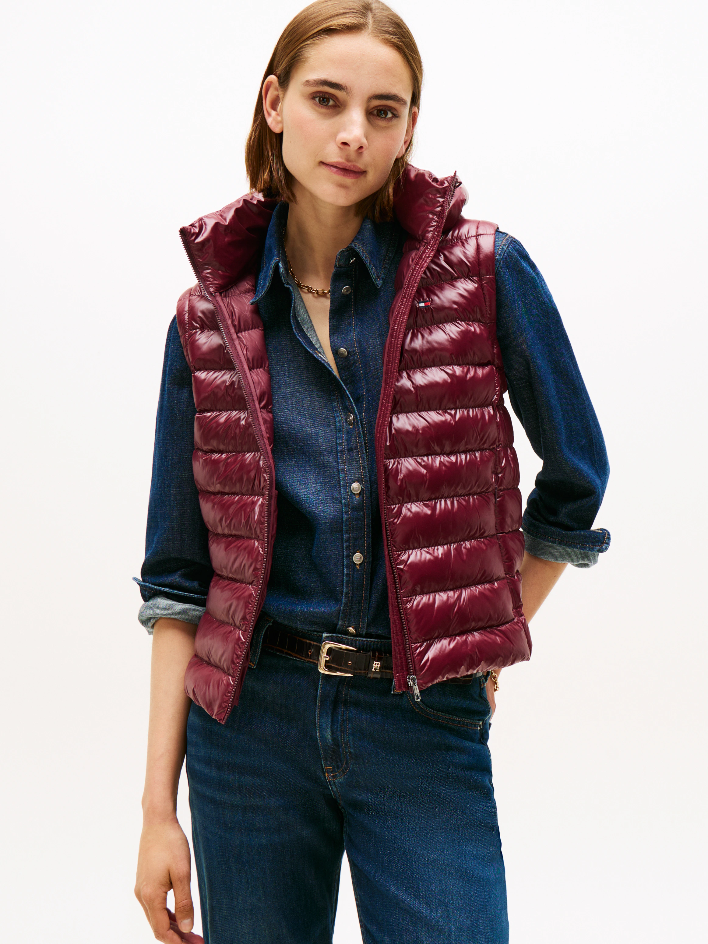 Tommy Hilfiger Steppweste "LW PADDED SLIM VEST", leicht glänzende Oberfläch günstig online kaufen