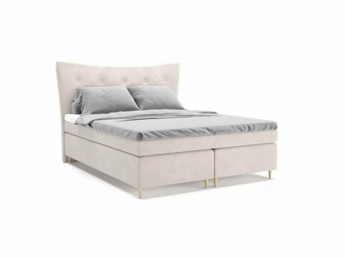 PANDA MÖBEL GmbH Boxspringbett Komfortables Boxspringbett COLORADO 180cm 16 günstig online kaufen