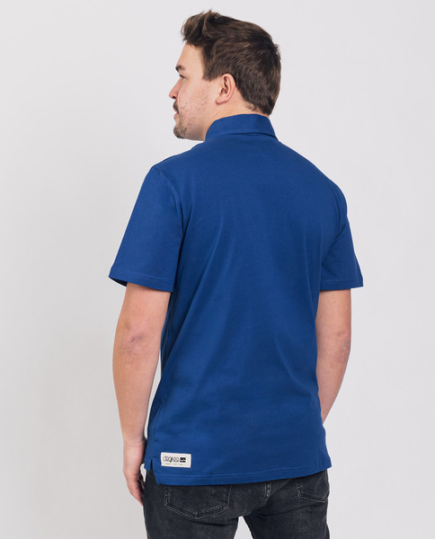 Herren Poloshirt Aus Bio-baumwolle - "Good Hand" - Blau günstig online kaufen