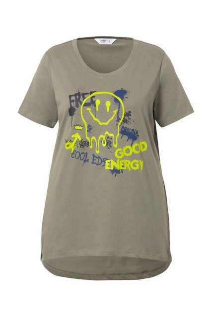 Angel of Style Rundhalsshirt T-Shirt A-Linie Smiley Halbarm günstig online kaufen