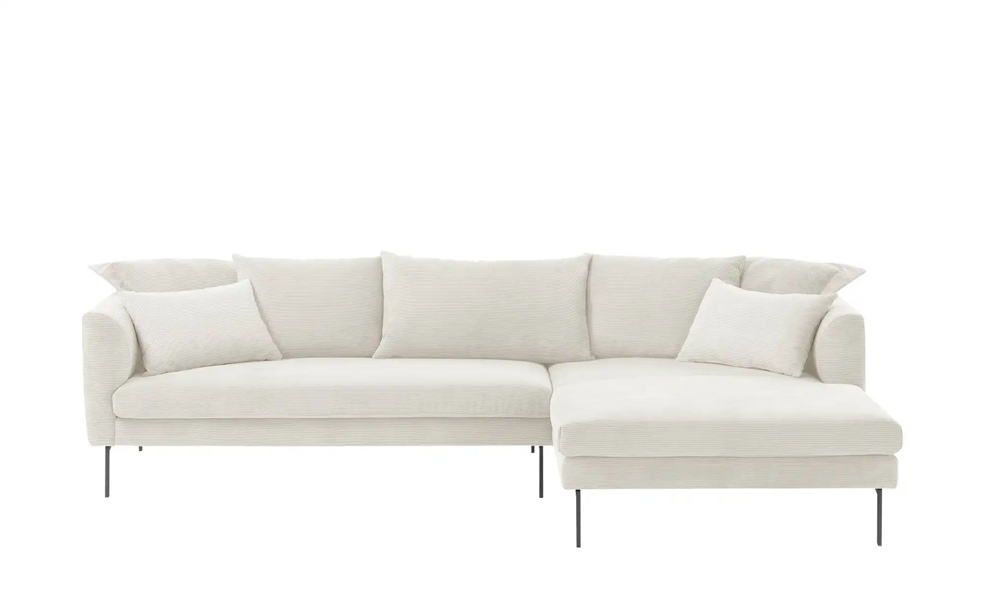 Gray & Jones Ecksofa aus Cord  ¦ weiß ¦ Maße (cm): B: 284 H: 85 T: 178.0 Po günstig online kaufen