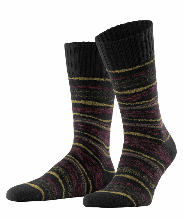 FALKE Sedimentation Herren Socken, 43-46, Schwarz, AnderesMuster, Wolle, 12 günstig online kaufen