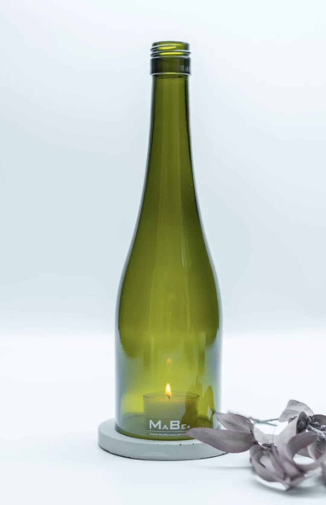 Windlicht® Aus Der Schlegelflasche Mit Betonuntersetzer günstig online kaufen