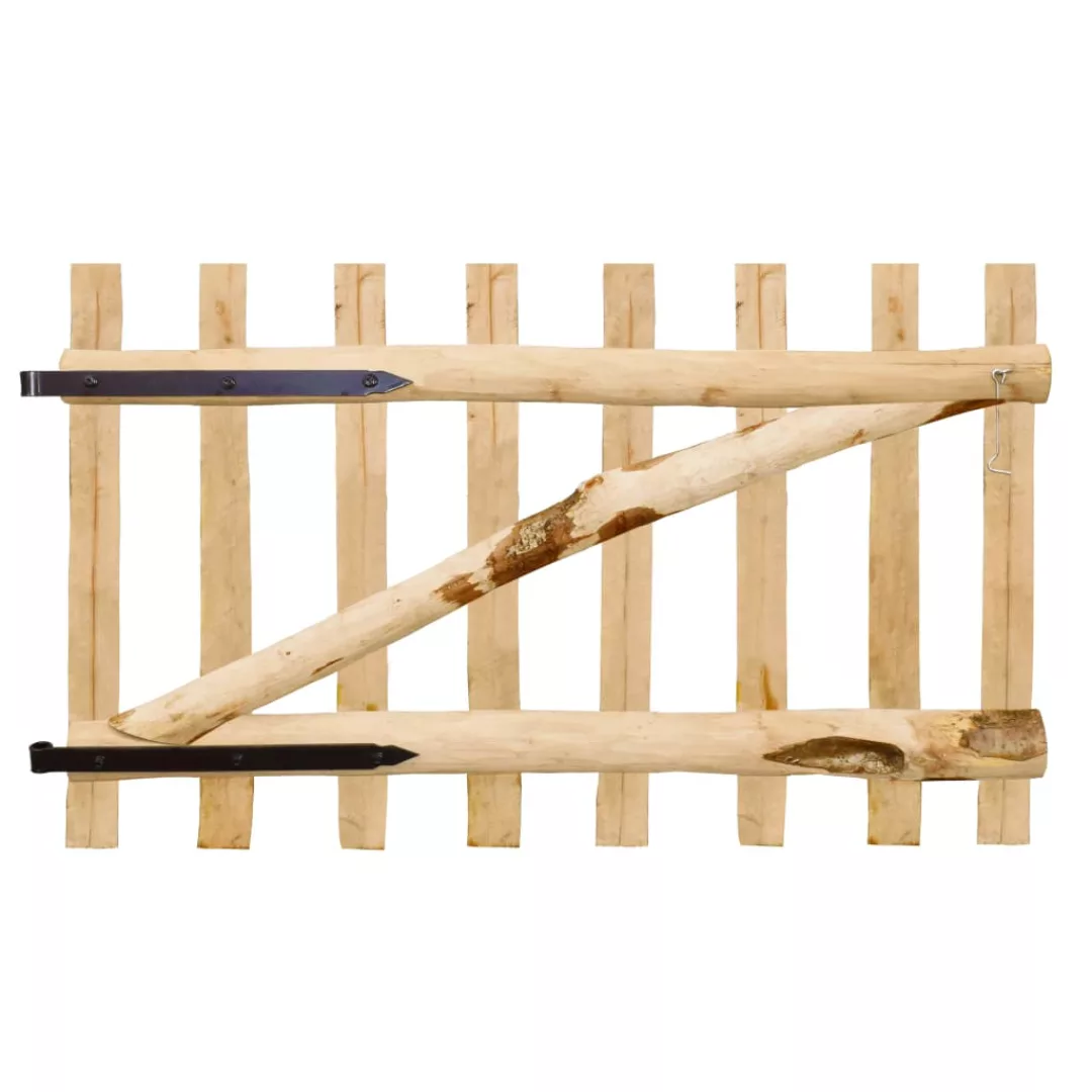 Zauntor Einflügelig Haselnussholz 100x60 Cm günstig online kaufen