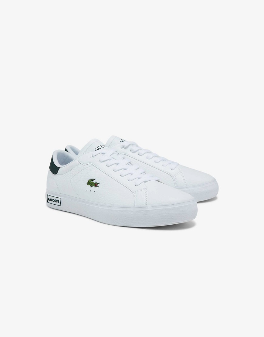 Lacoste – Power Court – Sneaker aus Leder in Weiß günstig online kaufen