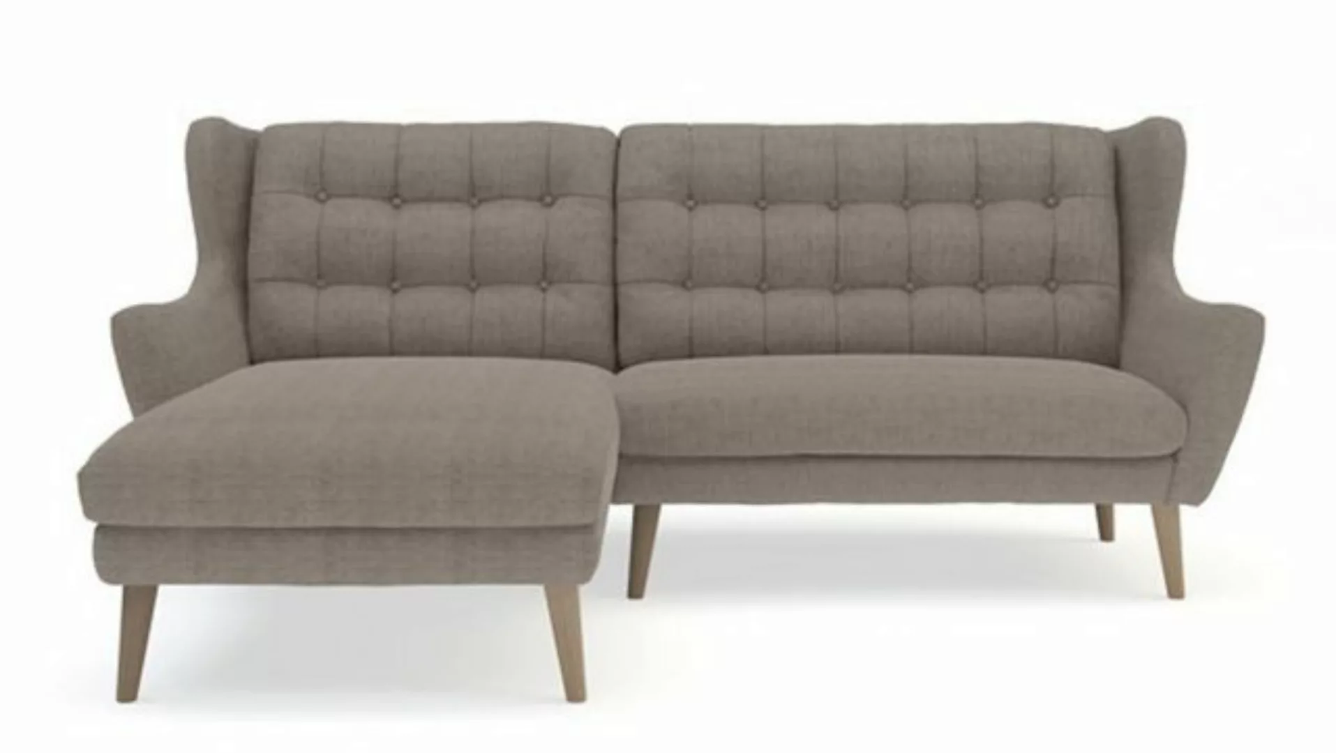 Feldmann-Wohnen Ecksofa Hanoi, 1 Teile, 250x173x107cm taupe grau Recamiere günstig online kaufen