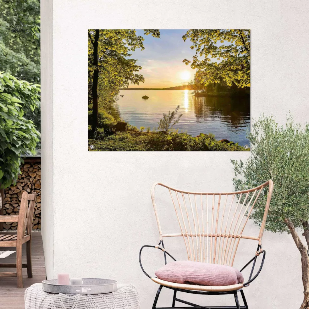 Reinders! Poster »Sonnenuntergang am See«, Outdoor für Garten oder Balkon günstig online kaufen