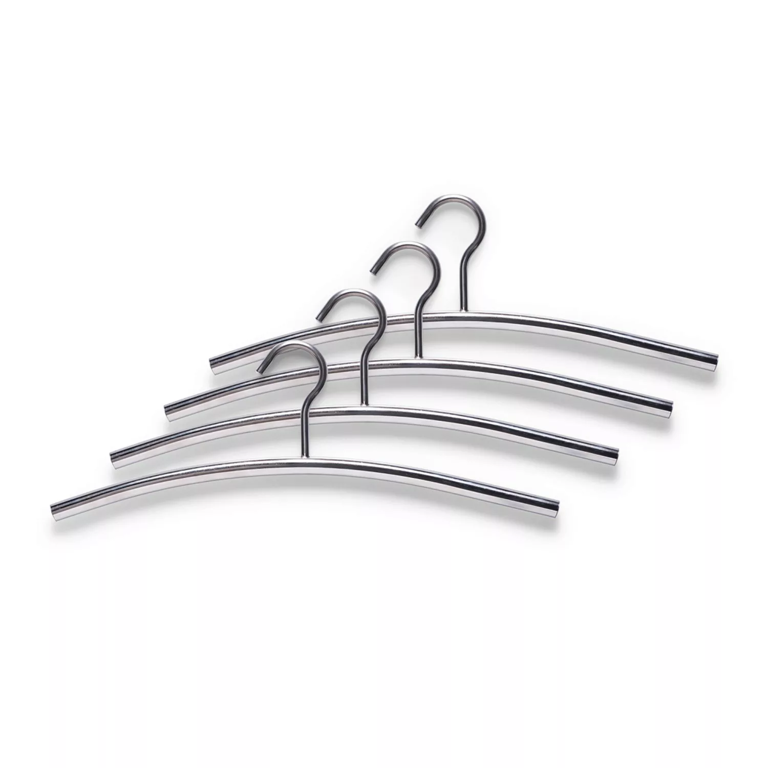 Zeller Kleiderbügel-Set Edelstahl 4-teilig Silber günstig online kaufen