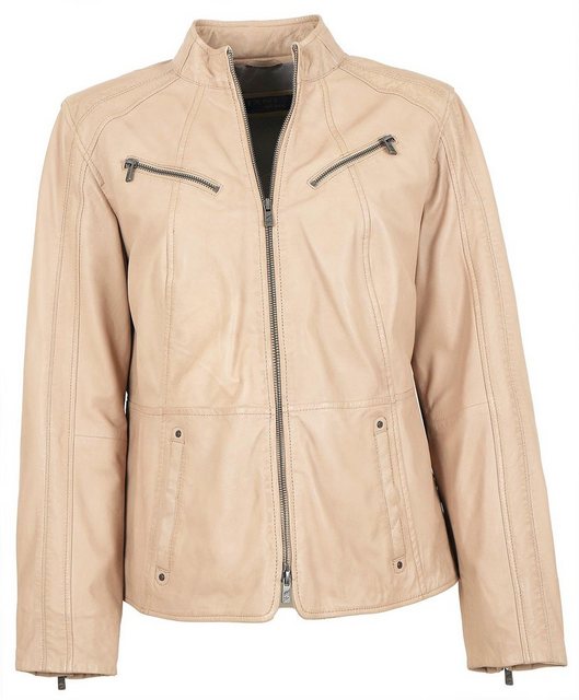 Jilani Lederjacke Brina-2 #JGR Echtleder Lederjacke Oversize Lammnappa sand günstig online kaufen